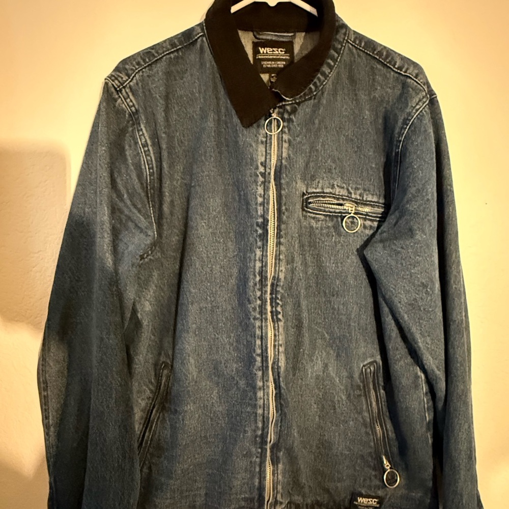 Wesc Denim Jacket with Black Collar